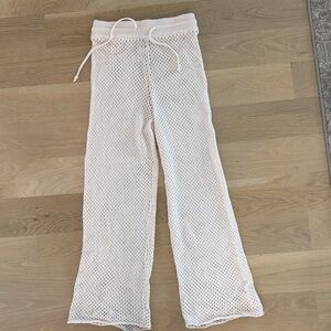 WeWoreWhat Ivory Crochet Pants